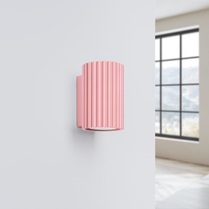Brilagi - Aplique de pared LED CRESTO 1xGU10/10W/230V 10 cm rosa