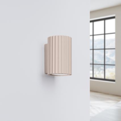 Brilagi - Aplique de pared LED CRESTO 1xGU10/10W/230V 10 cm taupe