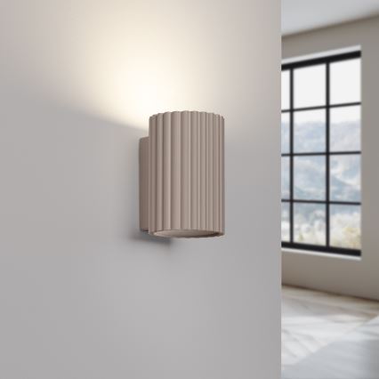 Brilagi - Aplique de pared LED CRESTO 1xGU10/10W/230V 10 cm taupe