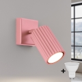 Brilagi - Aplique de pared LED CRESTO 1xGU10/10W/230V rosa