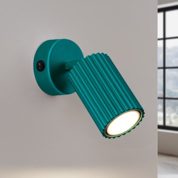 Brilagi - Aplique de pared LED CRESTO 1xGU10/10W/230V turquesa