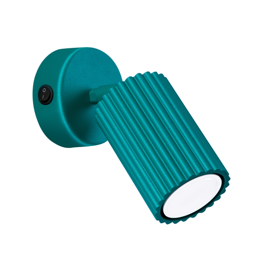 Brilagi - Aplique de pared LED CRESTO 1xGU10/10W/230V turquesa