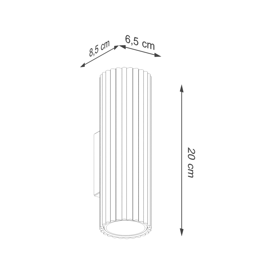 Brilagi - Aplique de pared LED CRESTO 2xGU10/10W/230V 20 cm crema