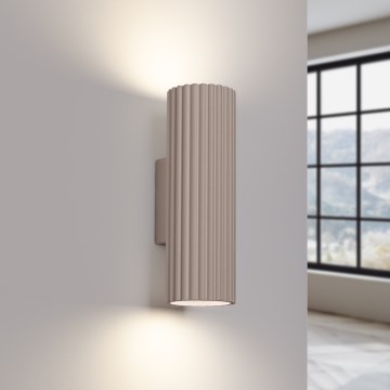 Brilagi - Aplique de pared LED CRESTO 2xGU10/10W/230V 20 cm taupe