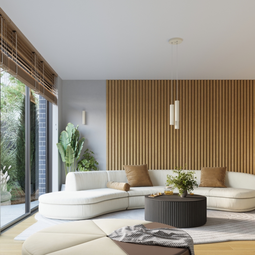 Brilagi - Aplique de pared LED CRESTO 2xGU10/10W/230V 30 cm color crema