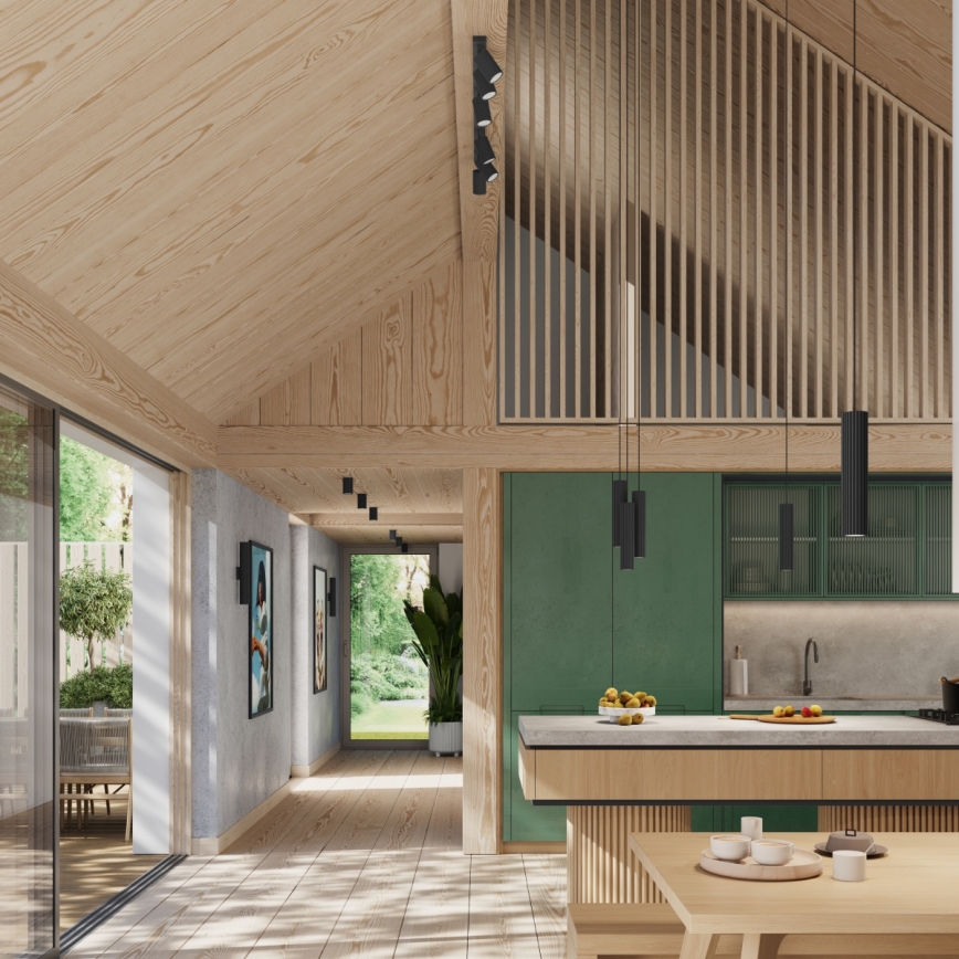 Brilagi - Aplique de pared LED CRESTO 2xGU10/10W/230V 30 cm negro