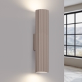 Brilagi - Aplique de pared LED CRESTO 2xGU10/10W/230V 30 cm taupe