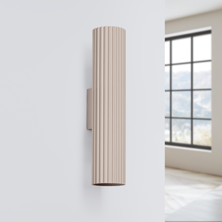 Brilagi - Aplique de pared LED CRESTO 2xGU10/10W/230V 30 cm taupe