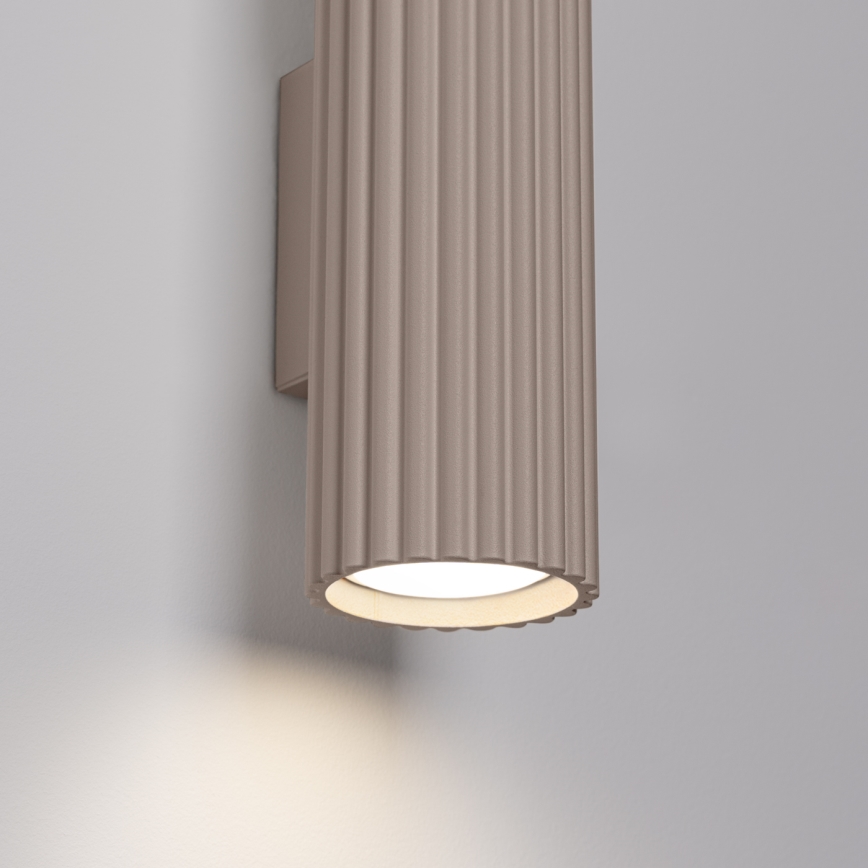Brilagi - Aplique de pared LED CRESTO 2xGU10/10W/230V 30 cm taupe