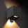 Brilagi - Aplique de pared LED exterior con sensor CUBE LED/6W/230V negro IP65