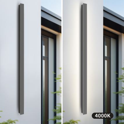 Brilagi - Aplique de pared LED para exterior LINEAR LED/32W/230V 4000K IP65 140 cm antracita