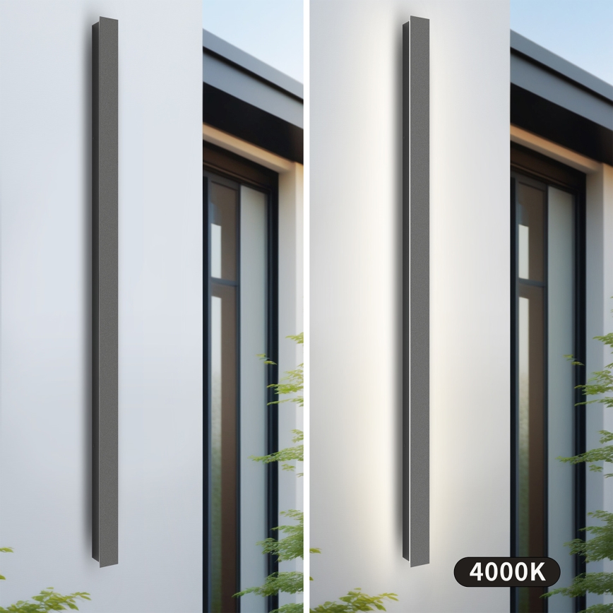 Brilagi - Aplique de pared LED para exterior LINEAR LED/32W/230V 4000K IP65 140 cm antracita