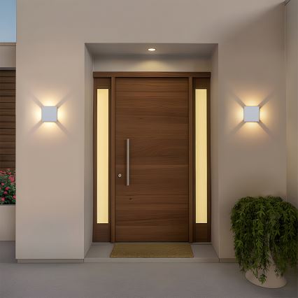 Brilagi - Aplique de pared LED exterior QUADRAY LED/6W/230V blanco IP54