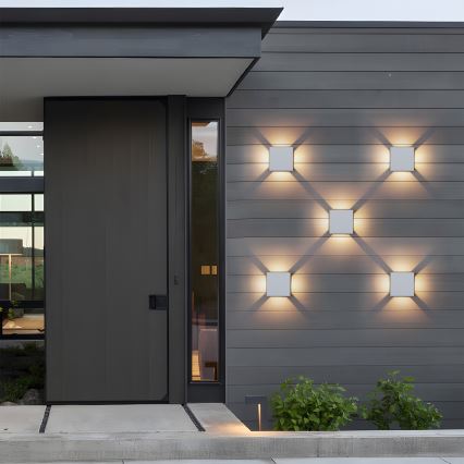 Brilagi - Aplique de pared LED exterior QUADRAY LED/6W/230V blanco IP54