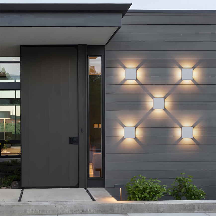 Brilagi - Aplique de pared LED exterior QUADRAY LED/6W/230V blanco IP54