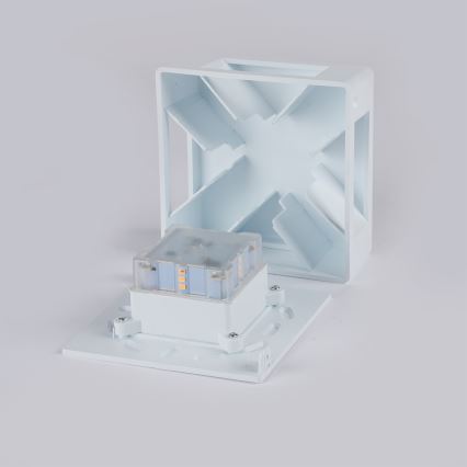 Brilagi - Aplique de pared LED exterior QUADRAY LED/6W/230V blanco IP54