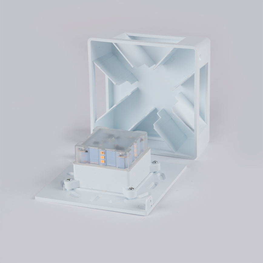 Brilagi - Aplique de pared LED exterior QUADRAY LED/6W/230V blanco IP54