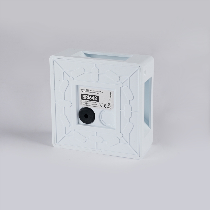 Brilagi - Aplique de pared LED exterior QUADRAY LED/6W/230V blanco IP54