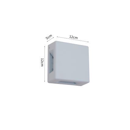 Brilagi - Aplique de pared LED exterior QUADRAY LED/6W/230V blanco IP54