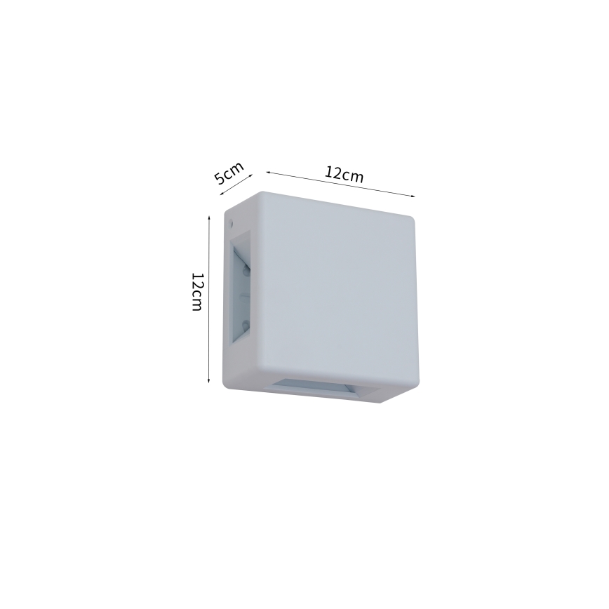 Brilagi - Aplique de pared LED exterior QUADRAY LED/6W/230V blanco IP54