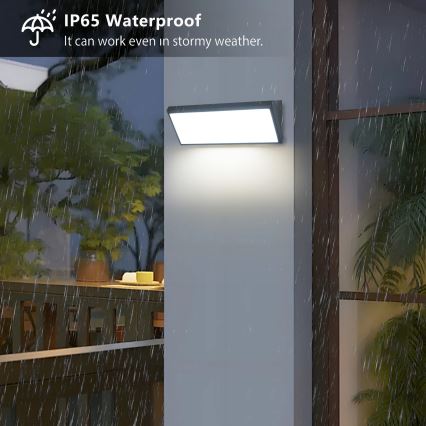 Brilagi - Aplique de pared LED para exterior TRIANGLE LED/42W/230V 45 cm antracita IP65