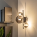 Brilagi - Aplique de pared LED MILLA 3xG9/3W/230V negro cromado/ahumado