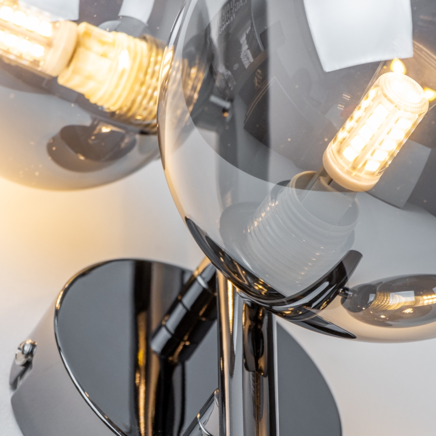 Brilagi - Aplique de pared LED MILLA 3xG9/3W/230V negro cromado/ahumado