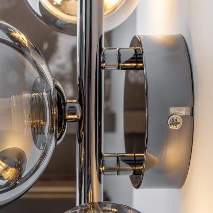 Brilagi - Aplique de pared LED MILLA 3xG9/3W/230V negro cromado/ahumado