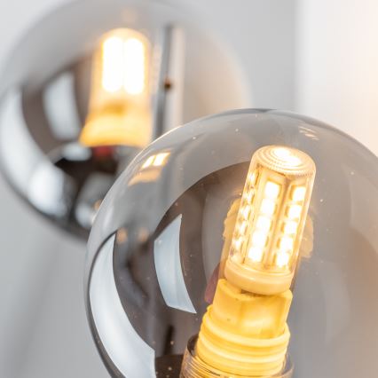 Brilagi - Aplique de pared LED MISTEL 3xG9/3W/230V negro cromado/ahumado