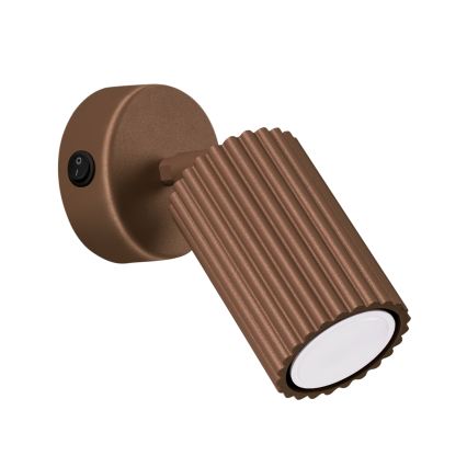 Brilagi - Aplique de pared LED orientable CRESTO 1xGU10/10W/230V marrón