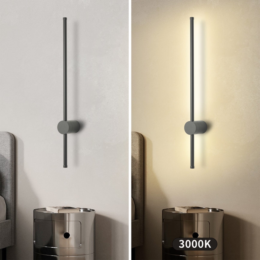 Brilagi - AURA aplique de pared exterior LED/12W/230V 3000K IP54 65 cm antracita