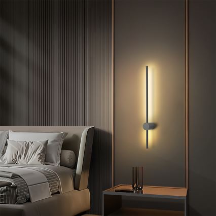 Brilagi - AURA aplique de pared exterior LED/12W/230V 3000K IP54 65 cm antracita