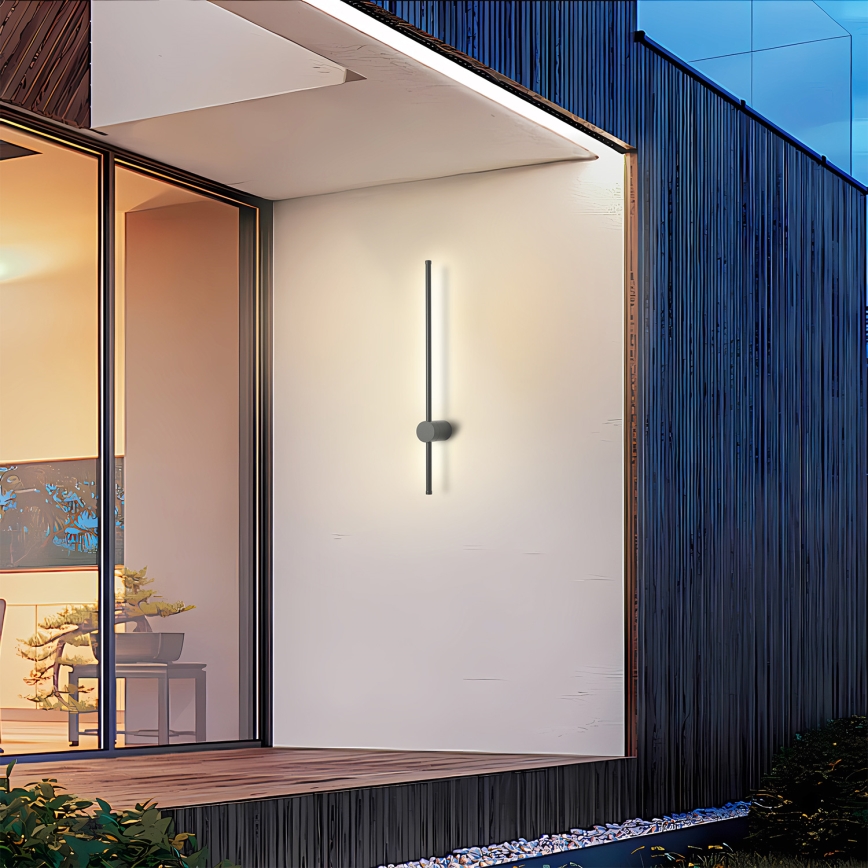 Brilagi - AURA aplique de pared exterior LED/12W/230V 3000K IP54 65 cm antracita