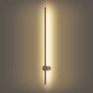 Brilagi - Aplique de pared LED para exterior AURA LED/20W/230V 3000K IP54 97 cm marrón CRI 90