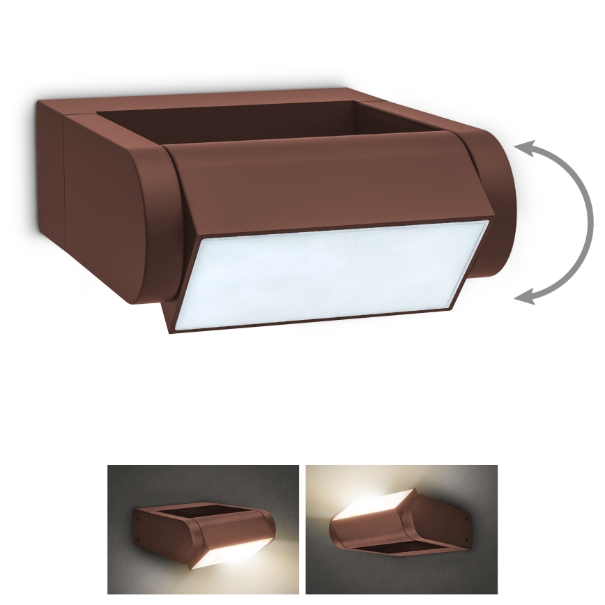 Brilagi - Aplique de pared LED para exterior CROTONE LED/7W/230V marrón IP54