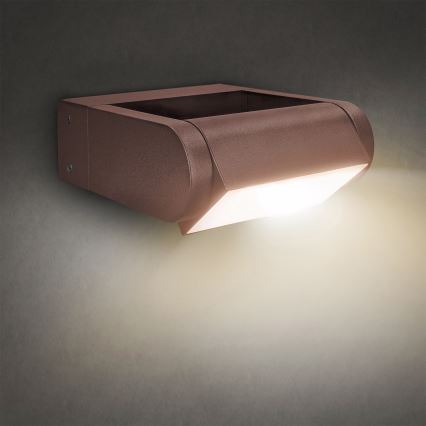 Brilagi - Aplique de pared LED para exterior CROTONE LED/7W/230V marrón IP54