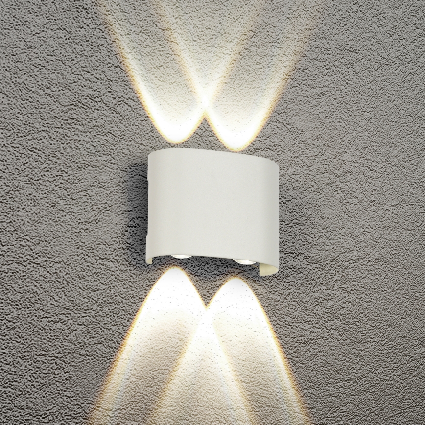Brilagi - Aplique de pared LED para exterior FLAREBOX LED/4W/230V blanco IP65
