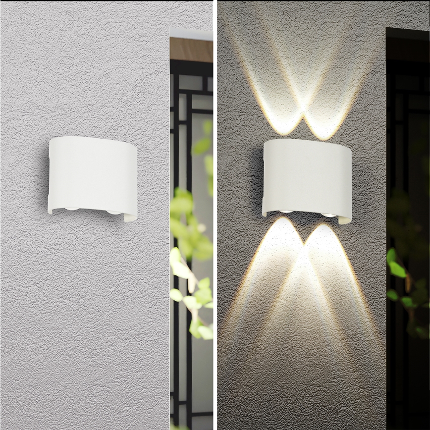 Brilagi - Aplique de pared LED para exterior FLAREBOX LED/4W/230V blanco IP65