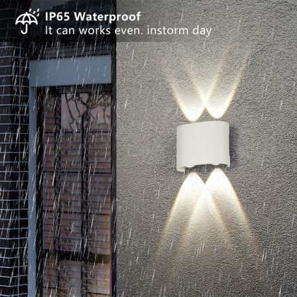 Brilagi - Aplique de pared LED para exterior FLAREBOX LED/4W/230V blanco IP65