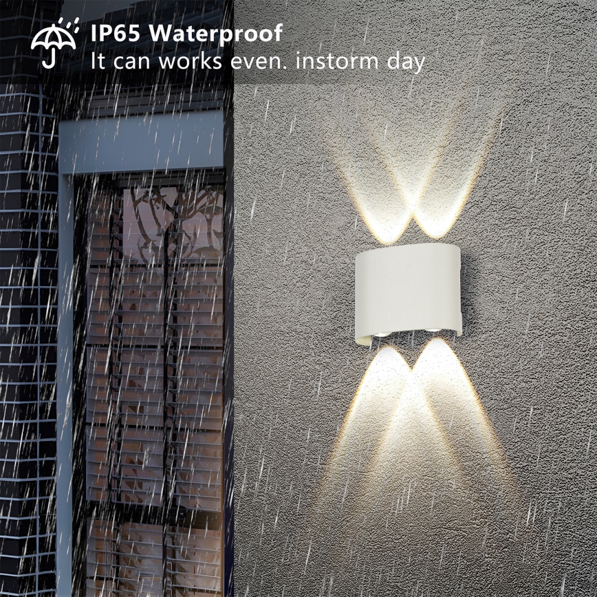 Brilagi - Aplique de pared LED para exterior FLAREBOX LED/4W/230V blanco IP65