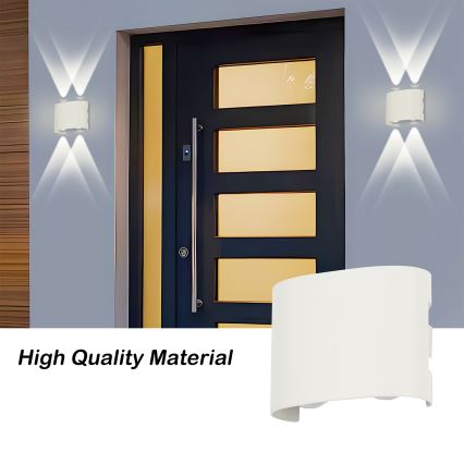 Brilagi - Aplique de pared LED para exterior FLAREBOX LED/4W/230V blanco IP65