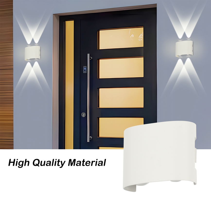 Brilagi - Aplique de pared LED para exterior FLAREBOX LED/4W/230V blanco IP65