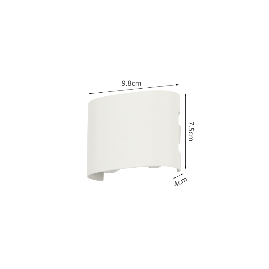 Brilagi - Aplique de pared LED para exterior FLAREBOX LED/4W/230V blanco IP65