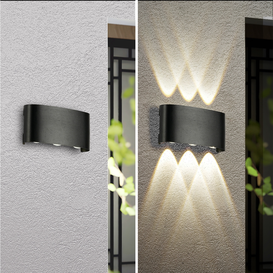 Brilagi - Aplique de pared LED para exterior FLAREBOX LED/6W/230V negro IP65