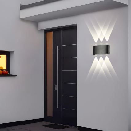 Brilagi - Aplique de pared LED para exterior FLAREBOX LED/6W/230V negro IP65