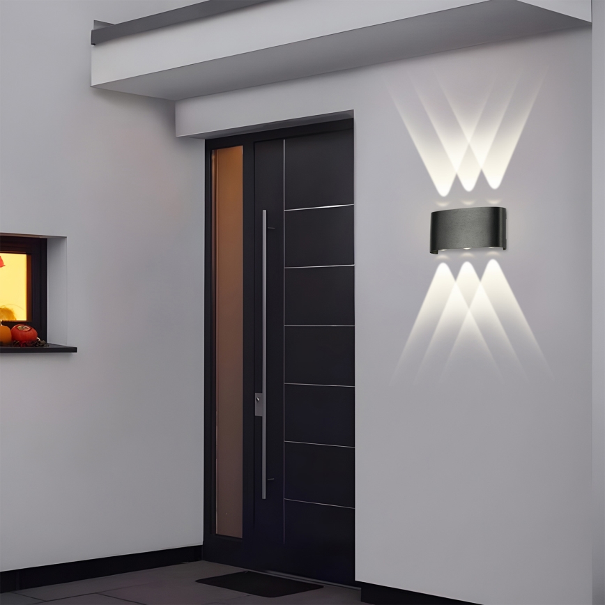 Brilagi - Aplique de pared LED para exterior FLAREBOX LED/6W/230V negro IP65