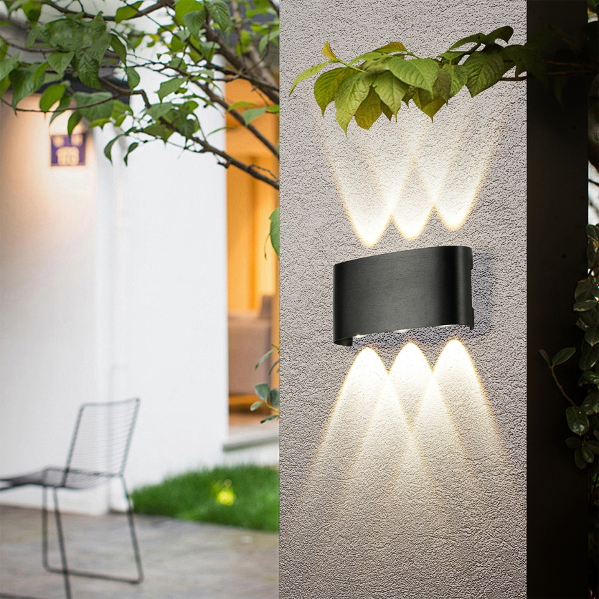 Brilagi - Aplique de pared LED para exterior FLAREBOX LED/6W/230V negro IP65