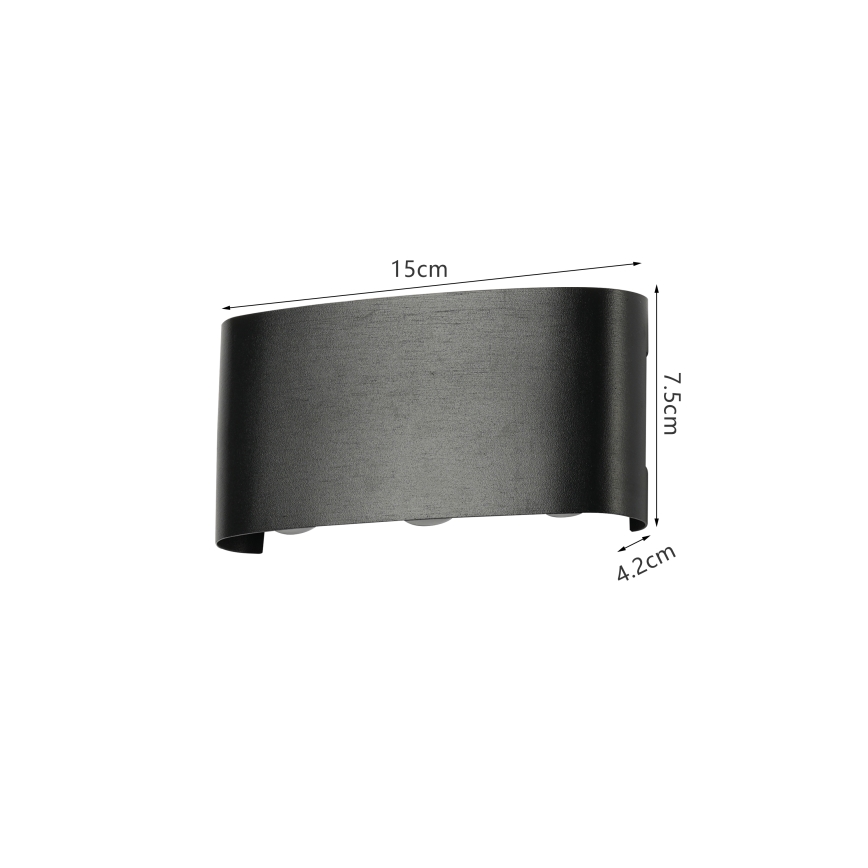 Brilagi - Aplique de pared LED para exterior FLAREBOX LED/6W/230V negro IP65