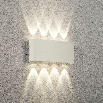 Brilagi - Aplique de pared LED para exterior FLAREBOX LED/8W/230V blanco IP65