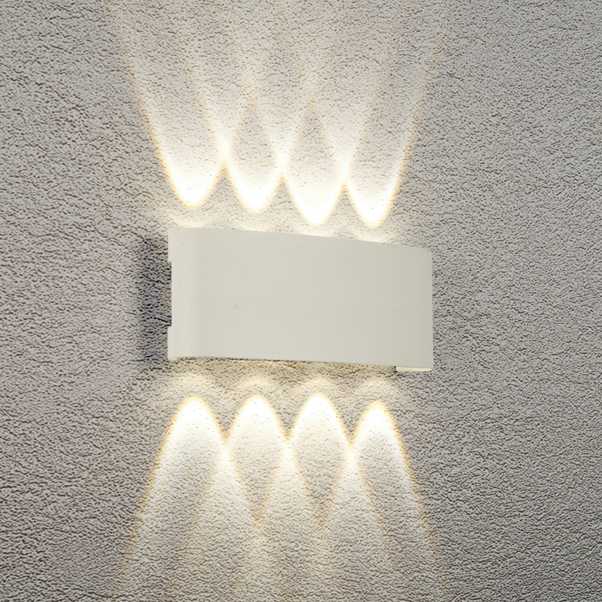 Brilagi - Aplique de pared LED para exterior FLAREBOX LED/8W/230V blanco IP65